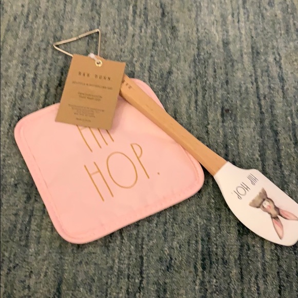 SPATULA & POTHOLDER SET RAE DUNN